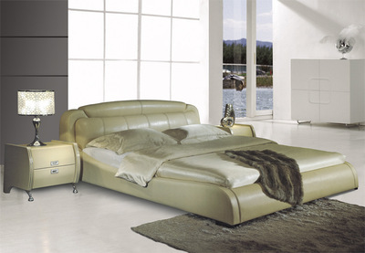 【廠家自產(chǎn)自銷,進口頭層黃牛真皮軟體床特價銷售950元】價格,廠家,圖片,床類,佛山市順德區(qū)龍江鎮(zhèn)米艾家具廠-